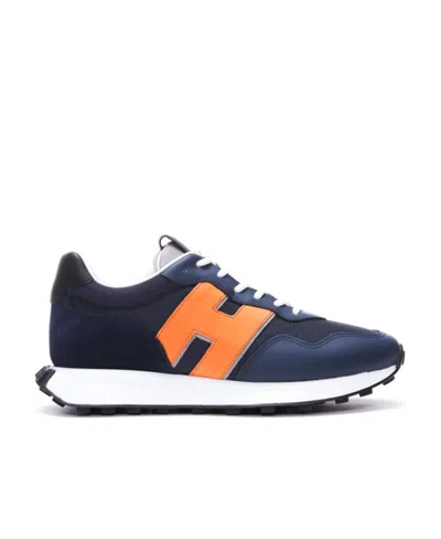 HOGAN HOGAN H601 LOGO PATCH LACE-UP SNEAKERS