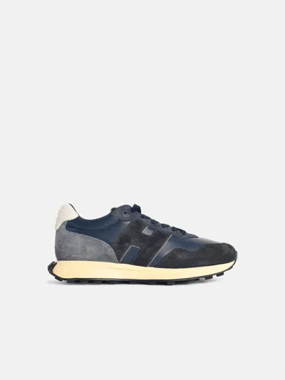 Hogan 'h601' Multicolor Leather Sneakers In Blue