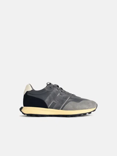 Hogan 'h601' Multicolor Leather Sneakers In Gray