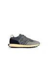 Hogan 'h601' Multicolor Leather Sneakers In Gray