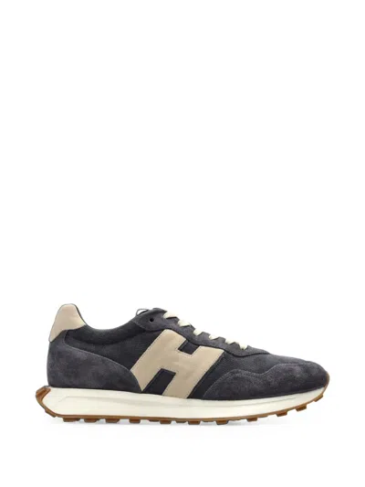 Hogan H641 Trainers In Smooth And Suede Calfskin With H Logo In Brown