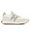 Hogan 'h602' Leather Sneakers Featuring Suede Panels In White