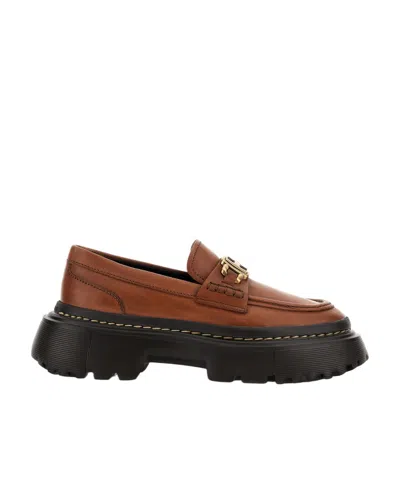 Hogan H619 Slip-on Loafers In Black