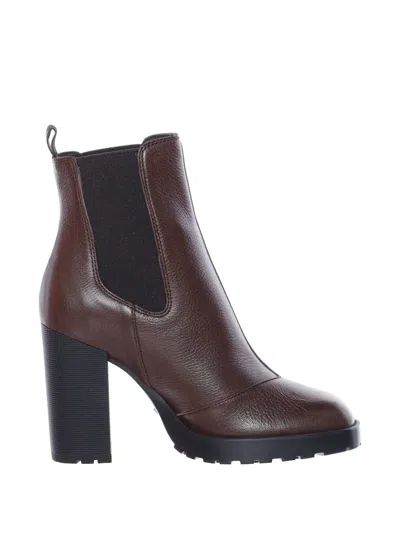 Hogan H623 Chelsea Boots In Brown