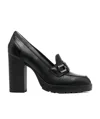 Hogan H623 Logo-plaque Loafer Pumps In Black