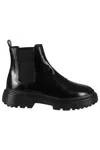 Hogan H629 Chelsea Black Glossy Leather Ankle Boot