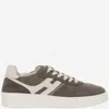 Hogan Lace-up Suede Sneakers With Memory Foam Insole In Gray