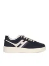 Hogan Basketball-inspired H630 Sneakers With Nubuk Leather In Black