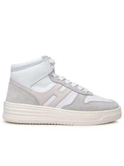 Hogan High-top Sneakers With Smooth In Animal Print