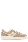 Hogan Multicolor Suede And Fabric Sneakers H630 In Beige