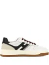 Hogan Leather Sneakers With Contrast Sole And Stitching
