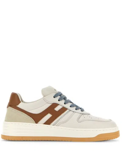 Hogan Brown H630 Leather Sneakers