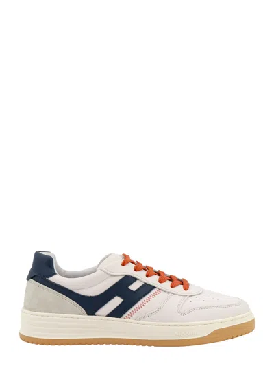Hogan H630 Leather Sneakers With Contrasting Monogram In Multi