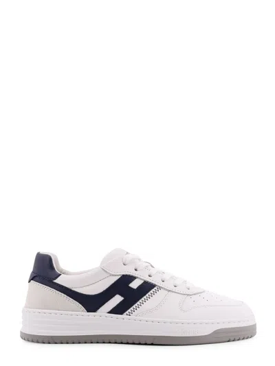 Hogan H630 Leather Sneakers With Contrasting Monogram In White