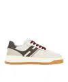 Hogan H630 Logo Patch Lace-up Sneakers In White