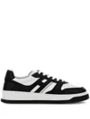 Hogan Two-tone Leather H630 Sneakers In Black