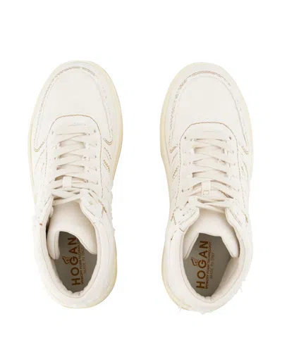 Hogan H630 Sneakers -  - Cream - Denim In Beige