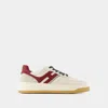 Hogan Retro-inspired Leather Sneakers With Memory Foam In Neutral
