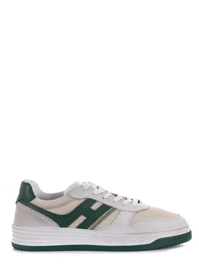 Hogan "h630" Sneakers In Ecrù/verde