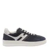 Hogan Midnight Blue Suede Sneakers In Blue