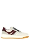 Hogan Retro-inspired Leather Sneakers With Memory Foam In Cream