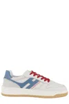 Hogan Panel Stitched Sneakers Perforated Toebox In White