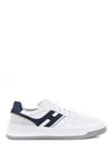 Hogan H630 Leather Sneakers With Contrasting Monogram In White