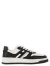 Hogan Two-tone Leather H630 Sneakers In White/black