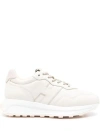 Hogan White Leather H641 Sneakers In Neutral