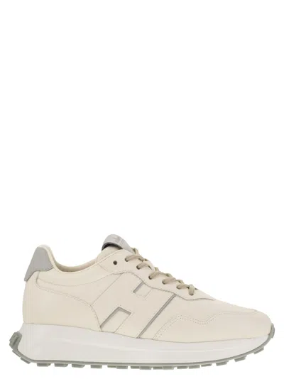Hogan H641 Leather Sneakers In Beige