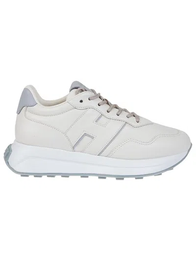 HOGAN H641 LEATHER SNEAKERS WITH BRANDING