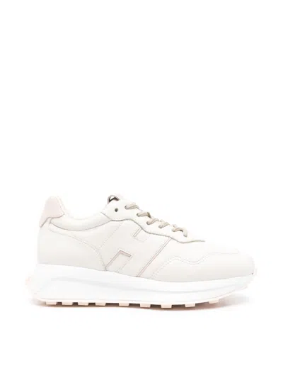 Hogan H641 Logo Sneakers In Neutral