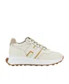 Hogan H669 Suede And Leather Sneakers In White