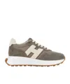 Hogan H641 Panelled Lace-up Sneakers In White