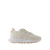 Hogan Leather Sneakers With Contrasting Profiles And Studs In White