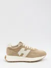 Hogan Low Top Sneakers With Rubber Sole And Suede Upper In Brown