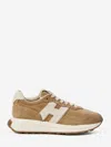 Hogan Low Top Sneakers With Rubber Sole And Suede Upper In Beige