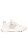 Hogan H669 Suede And Leather Sneakers In Beige