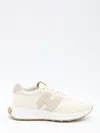 Hogan H669 Suede And Leather Sneakers In Beige