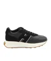 Hogan H641 Black Leather Sneakers In Black