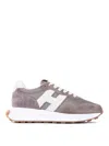 Hogan H641 Panelled Lace-up Sneakers In Gris