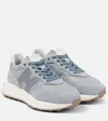 Hogan H641 Suede And Leather Sneakers In Blue