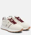 Hogan H641 Suede Platform Sneakers In Neutral