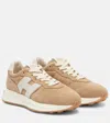 Hogan H641 Suede Sneakers In Sand