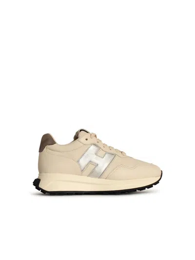 Hogan 'h642' Ivory Leather Sneakers In Beige