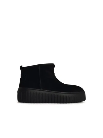 Hogan 'h645' Black Leather Ankle Boots