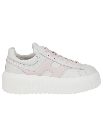 HOGAN H645 LEATHER SNEAKERS WITH PLATFORM SOLE