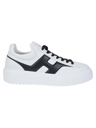 Hogan H645 Smooth Leather Sneakers In White