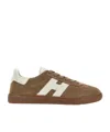 Hogan Cool Beige Suede Sneakers In Brown