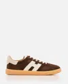 Hogan Stylish Sneakers With Contrast Panel And Suede Finish In Brown